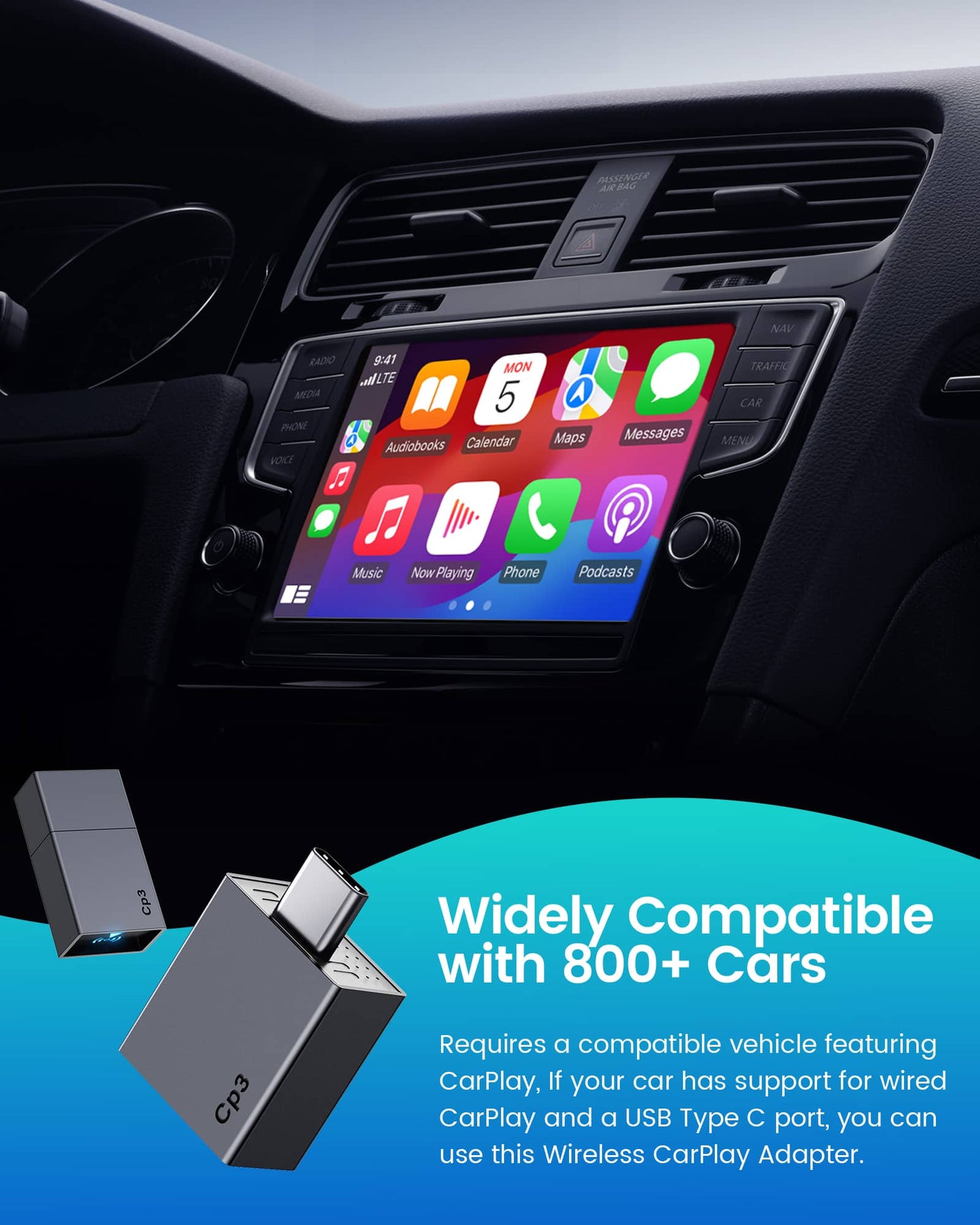 Wireless CarPlay Adapter for iPhone USB C